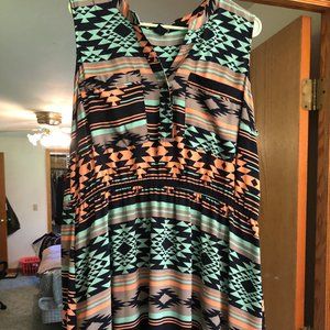 Aztec Pattern Dress